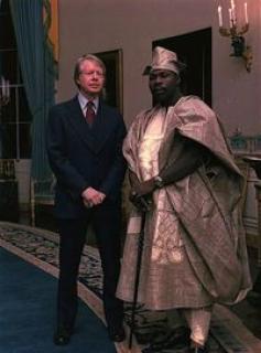 Picture of former Nigerian President, Olusegun Obasanjo with Jimmy Carter of USA 277753839_511436390372893_9151676708669369786_n