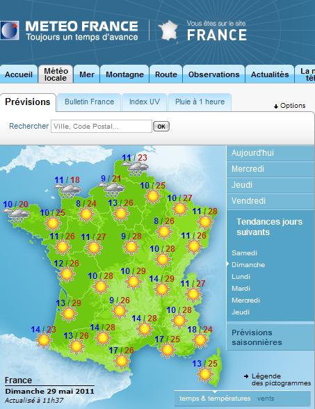 Journée OPEN Circuit de CHARADE (63) le 29 MAI 2011 - Page 5 Meteo