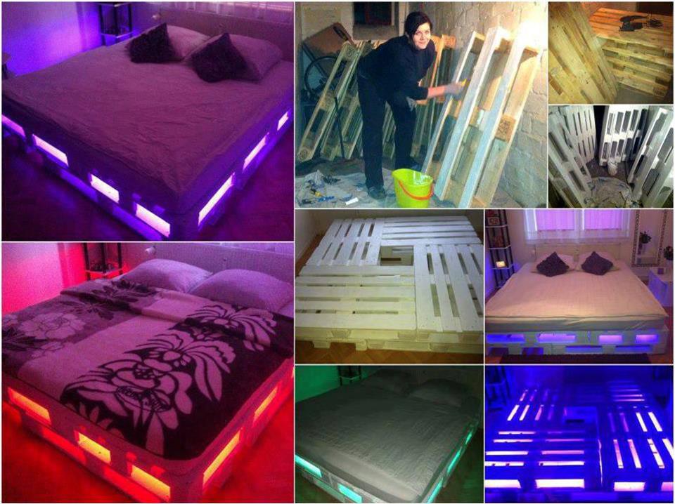 Recycled Wood Pallet: Decoration and Functionality Bed-pallets