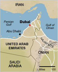 NEWS OF THE DAY, SUNDAY OCTOBER 5, 2008 Dubai.map