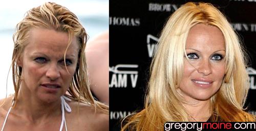 Vedettes sans maquillage Pamela-anderson