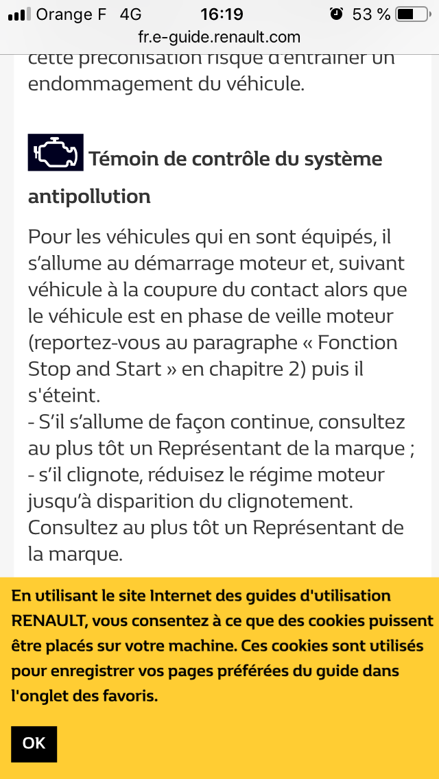 Panne voyant électronique + contrôle échappement 5cf28a29caf08