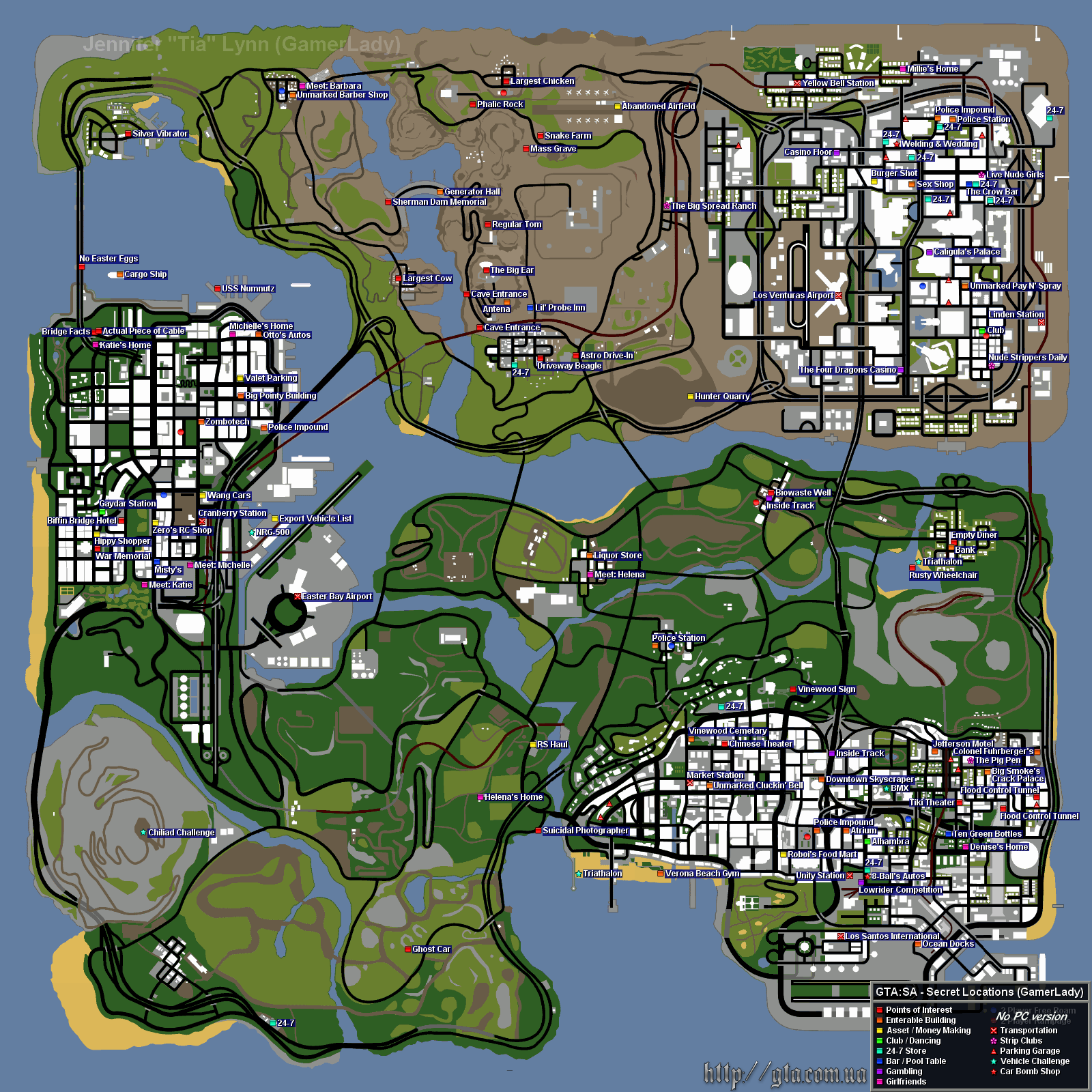 Grand Theft Auto San Andreas(1 solo link) Map_Secrets_L