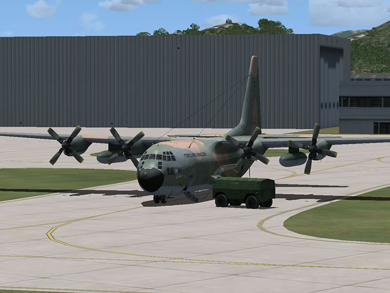 [FSX] C-130 FAB2451 - Lançamento Paraquedista, CDS e Rasante. 01