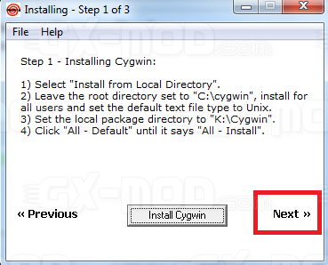 Installer l'environnement Cygwin / Kos pour Dreamcast 14