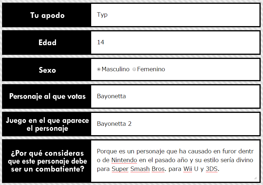 [Typayuda] ¡Vota por Bayonetta en Smash Bros.! 43aa9cb192f49e131789b16a13f71a29