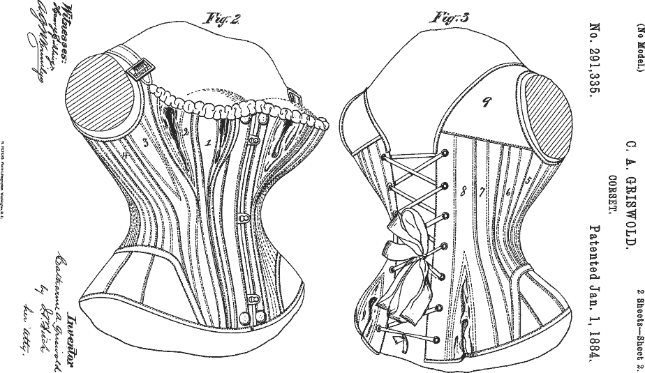  [XIX] 1884 Corset original pour tournure Queue d'écrevisse Us000291335-002_