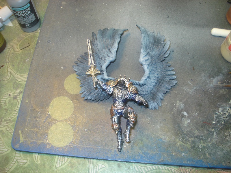 Angel Knight - 3D printad - 54mm fantasy figur AA_Michael_paint_5