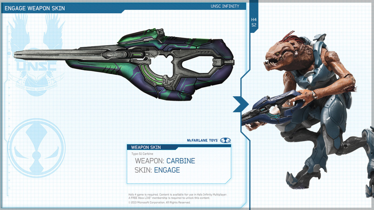 NOUVEAUX SKINS EXCLUSIFS AVEC LES FIGURINES MC FARLANE Halo-4-engage-weapon-skin