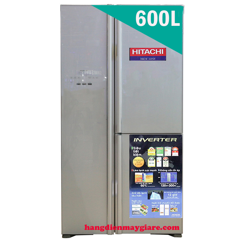 Tủ lạnh Hitachi - Điện máy Hitachi giá rẻ Tu-lanh-hitachi-side-by-side-3-cua-600l-r-m700pgv2-inverter