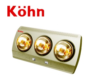 Đèn sưởi nhà tắm Kohn thổi gió nóng (KU02PG), 3 bóng vàng KU03G, KN02G, KN03G 1418788091