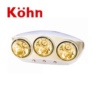 Đèn sưởi nhà tắm Kohn thổi gió nóng (KU02PG), 3 bóng vàng KU03G, KN02G, KN03G 1431961721