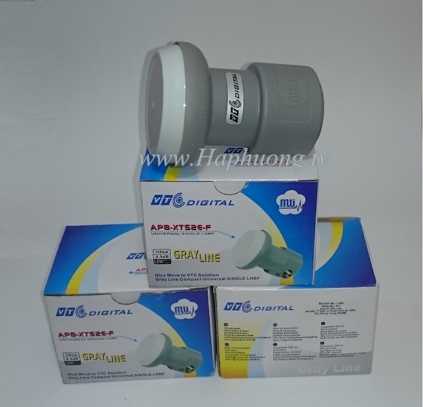 LNB 2 kim và ngõ LNB out đầu thu VTC HD02 LNB-Ku-VTC