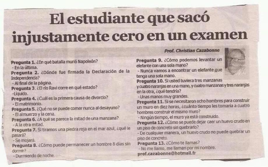 ¿Qué os parece el examen? Cero_injusto_2