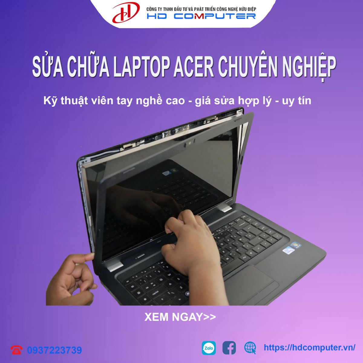 Sửa laptop acer ở đâu uy tín tại Tân Bình Acer