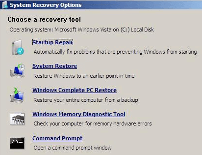 Error Loading Operating System   Systemrecoveryoptions