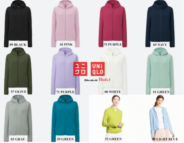 Cơn sốt áo chống nắng Uniqlo chưa bao giờ hạ nhiệt mỗi khi hè về Bang-mau-ao-khoac-chong-nang-thun-lanh-uniqlo