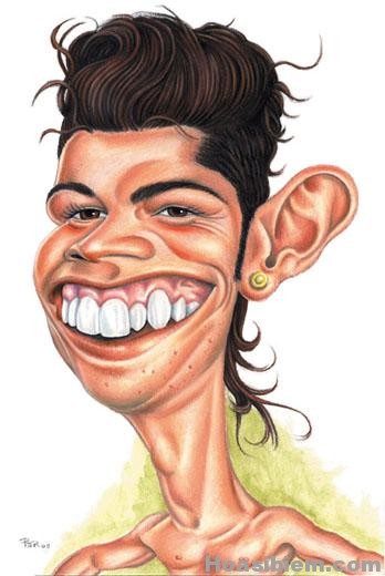 CHÂN DUNG BIẾM HỌA CÁC CẦU THỦ --- ĐẾN THẰNG BÉ CŨNG PHẢI CƯỜI Christiano-ronaldo_caricature