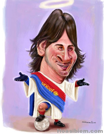 CHÂN DUNG BIẾM HỌA CÁC CẦU THỦ --- ĐẾN THẰNG BÉ CŨNG PHẢI CƯỜI Messi_caricature_l2