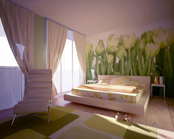 أفكار لغرف نوم أكثر راحة 8-floral-bedroom-1