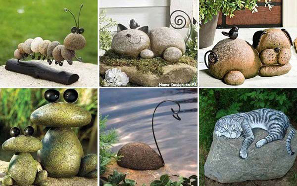 15 Easy DIY Garden Projects With Rocks And Stones Animal-DIY-garden-rock-and-stones