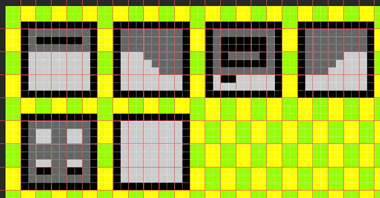 CC table de caractères et graphisme Turtle.pixelArt