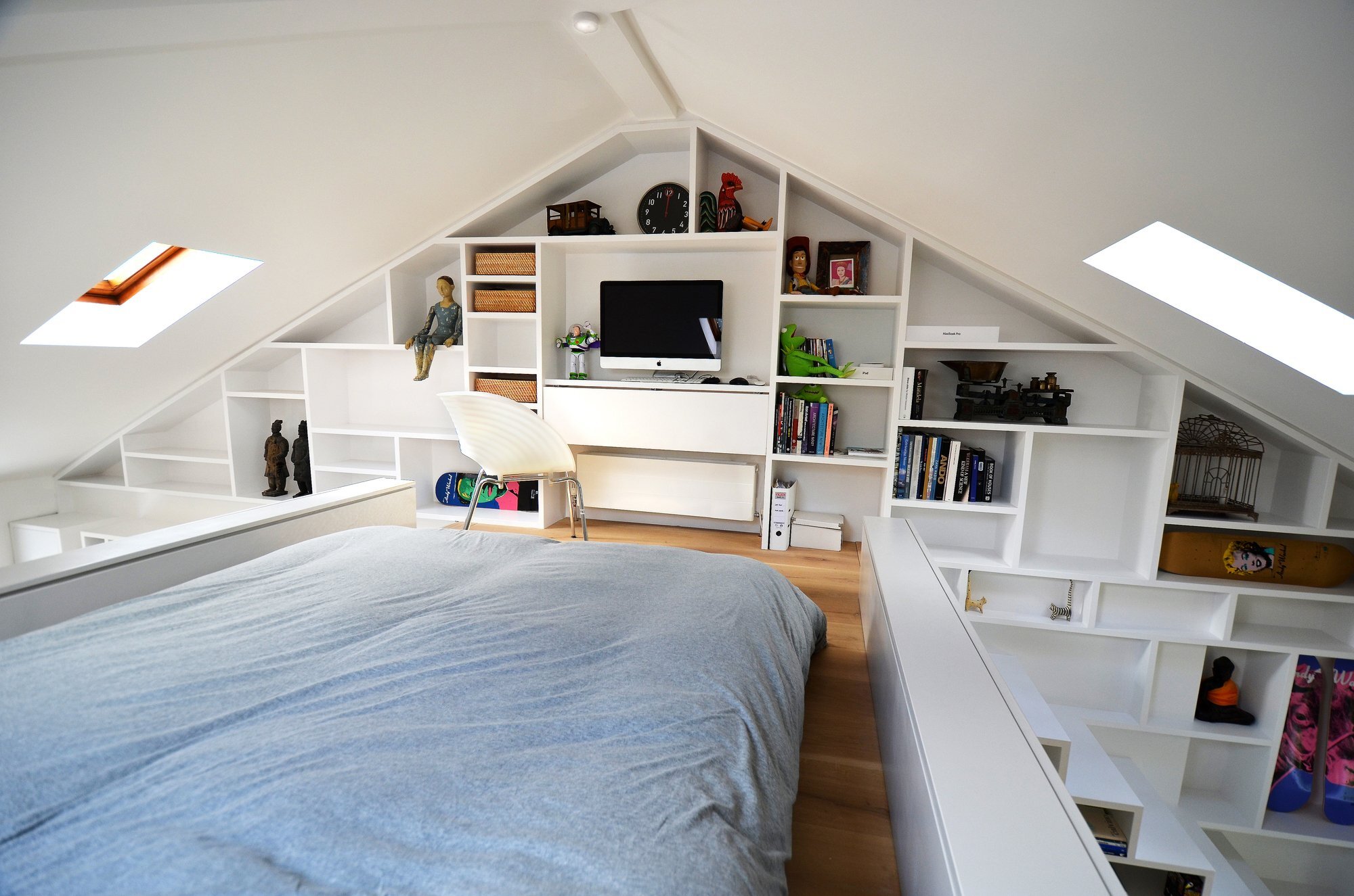 Habitación Damien Loft-Space-Craft-Design-London-Camden-Tiny-Apartment-Bedroom-Humble-Homes