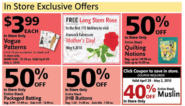 Free Mother's Day Rose at Hancock Fabrics Store~5/9~fist 175 Mothers~Walk-in FREE-Rose-at-Hancock-Fabrics-Store