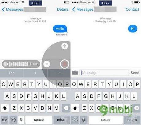 Những tính năng khác biệt giữa iOS 8 và iOS 7  Imessage