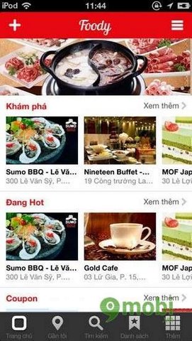 Ứng dụng giúp bạn tìm điểm vui chơi,giải trí nhanh chóng trên IOS Foody-for-ios-1