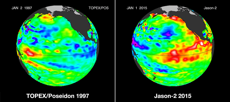 Is a GODZILLA El Niño coming for California this winter? Latest forecast suggest weather event WILL hit the West coast... and it will be the biggest since records began   El-nino-1997-2015
