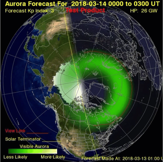 Massive solar storm that will slam Earth TOMORROW could knockout power supplies, damage satellites and trigger stunning auroras Aurora3dayforecast