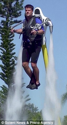 H2Whoa! Jetpack that launches users 30ft in the air powered by water pressure unveiled Article-1143262-037D4925000005DC-748_233x433