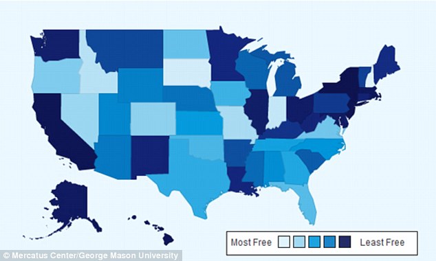 Land of the Free? New York and California come out at the bottom of individual freedoms study  Article-0-0C94641A00000578-124_634x380