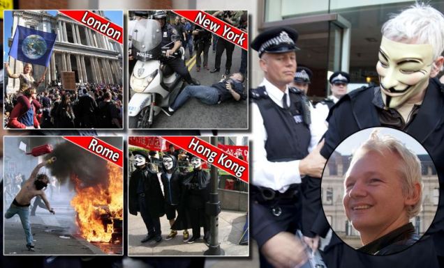 بالصور والفيديو // يوم الثورة العالمى فى/ مدريد / هونج كونج / سول/ سيدنى/ كيب تون / فرنكغورت / لندن / روما / نيويورك // احتجاجات واعتصامات فى كل مكان Article-2049486-0E62EFA600000578-387_636x385