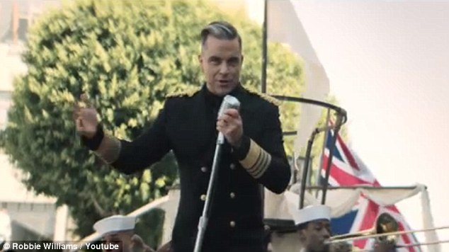 VIDEO - Hello sailor! Robbie Williams sails a ship through LA in music video for new track Go Gentle Article-2463831-18C8CB7400000578-872_634x356