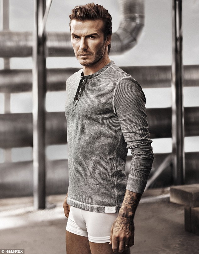 VIDEO - Becks back in his kecks! David smoulders as he strips off for latest H&M underwear campaign Article-0-1AE8EBFA00000578-226_634x810