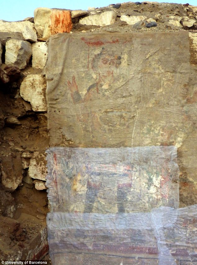 Egypt dig unearths 'early image of Jesus' in a mysterious underground tomb Article-2616055-1D73E03900000578-336_634x855