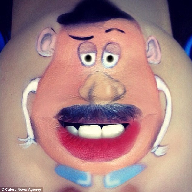  Make-up artist spends a year creating amazing cartoon characters on her CHIN 1408531332349_wps_9_PIC_BY_LAURA_JENKINSON_CA