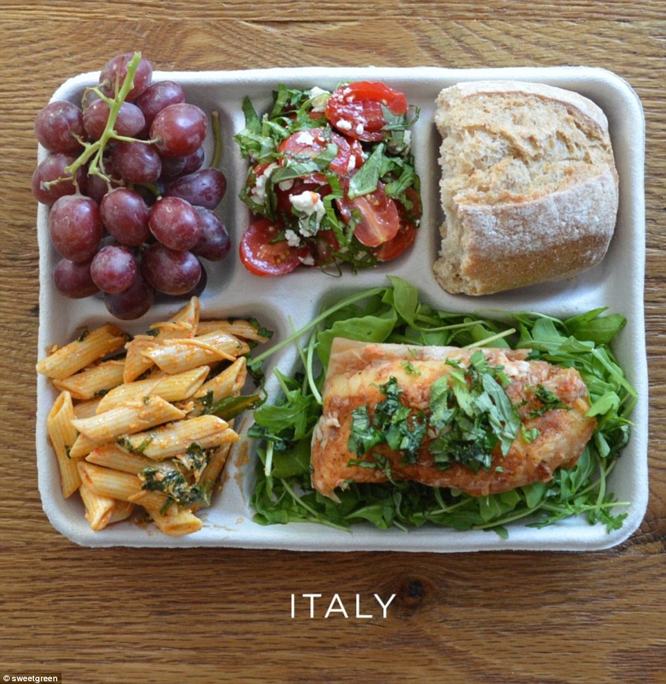  school America's school lunches resemble starvation diets from third world countries 25C3DF2E00000578-2957301-Balanced_diet_Italian_children_get_pasta_fish_two_kinds_of_salad-a-2_1424244473415