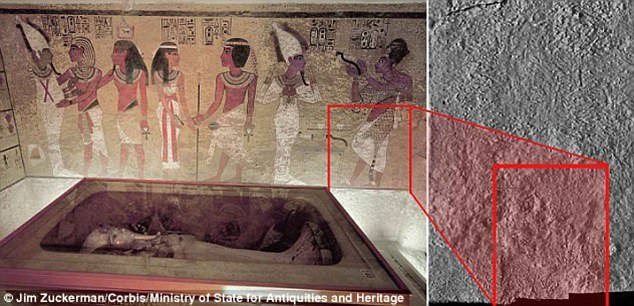 Excitement Mounts as New Infrared Scan in Tomb of Tutankhamun Suggests Hidden Chamber 2E34797300000578-3308292-image-a-8_1446908755917