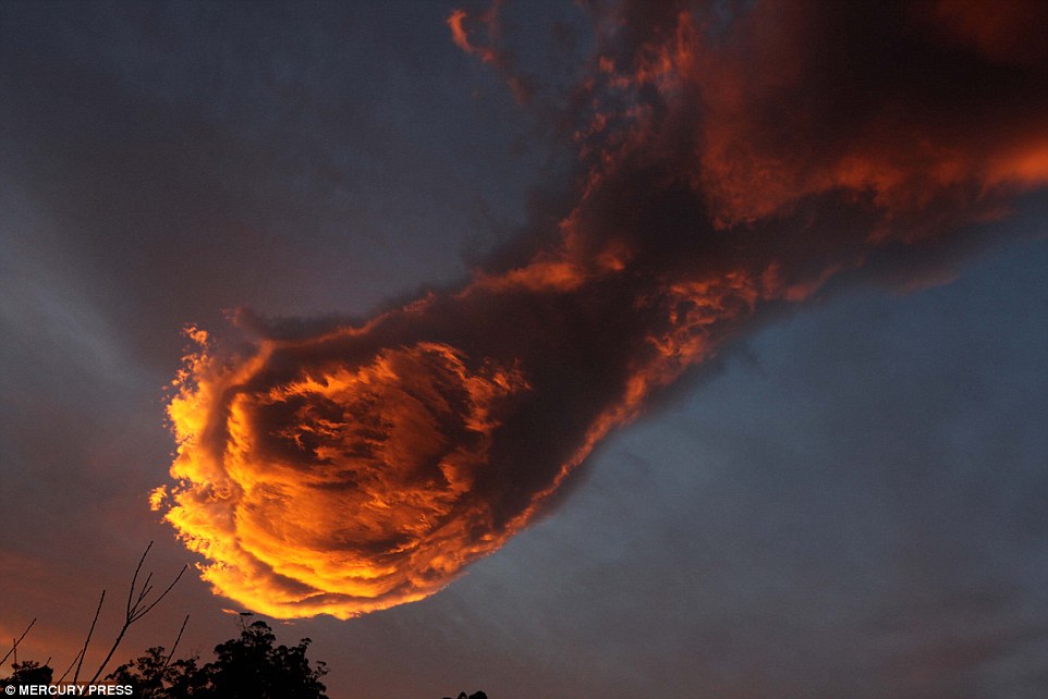 Is this the hand of God? Incredible cloud formation above Portugal looks like a fist from Heaven 309F184700000578-3419473-image-a-157_1453913928872