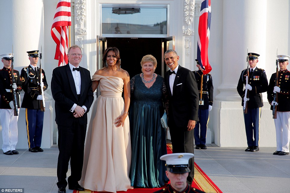 Breaking the ice! The Obamas host Nordic leaders at star-studded state dinner 3425685900000578-3589968-image-a-26_1463187479660