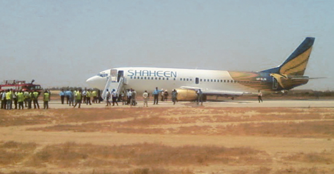 Sortie de piste à l'atterrissage d'un avion de Shaheen Air Shaheen-airline-670