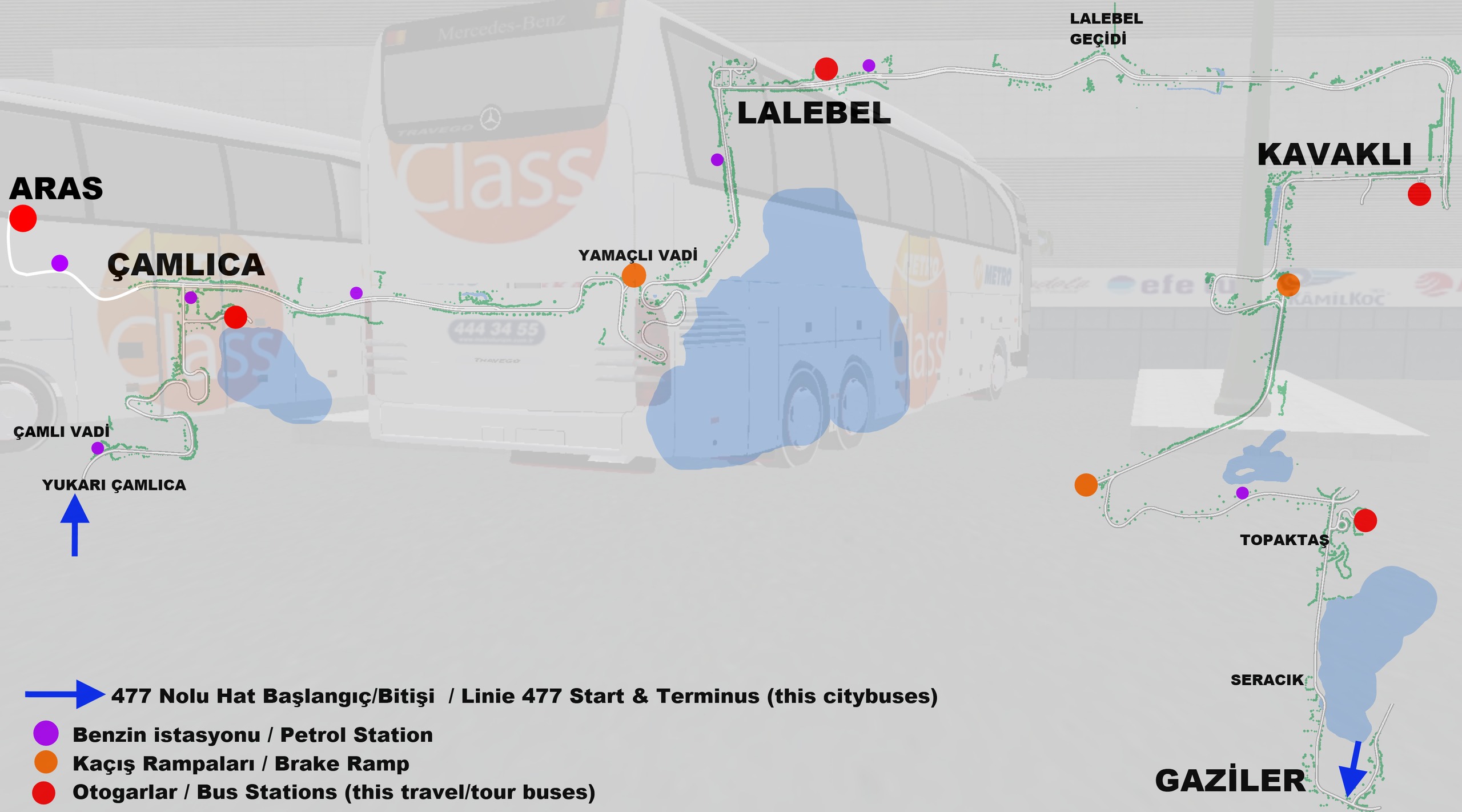 CAMLICA Map (The Travel Buses) EYvvD9