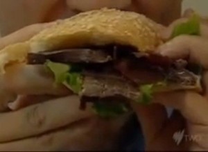 Japanese Scientists Invent First Burger Made From Human Shit! Apparently it Tastes like Real Beef!  S-JAPANESEPOOPBURGER-large300