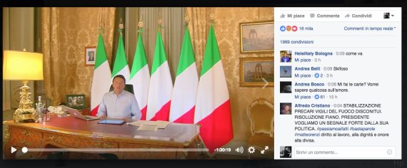 L'Europeista (?!?) Renzi toglie da Palazzo Chigi la bandiera europea O-RENZI-570