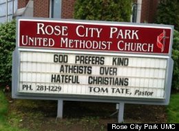 'God Prefers Kind Atheists Over Hateful Christians' S-CHURCHGODPREFERSKINDATHEISTS-large