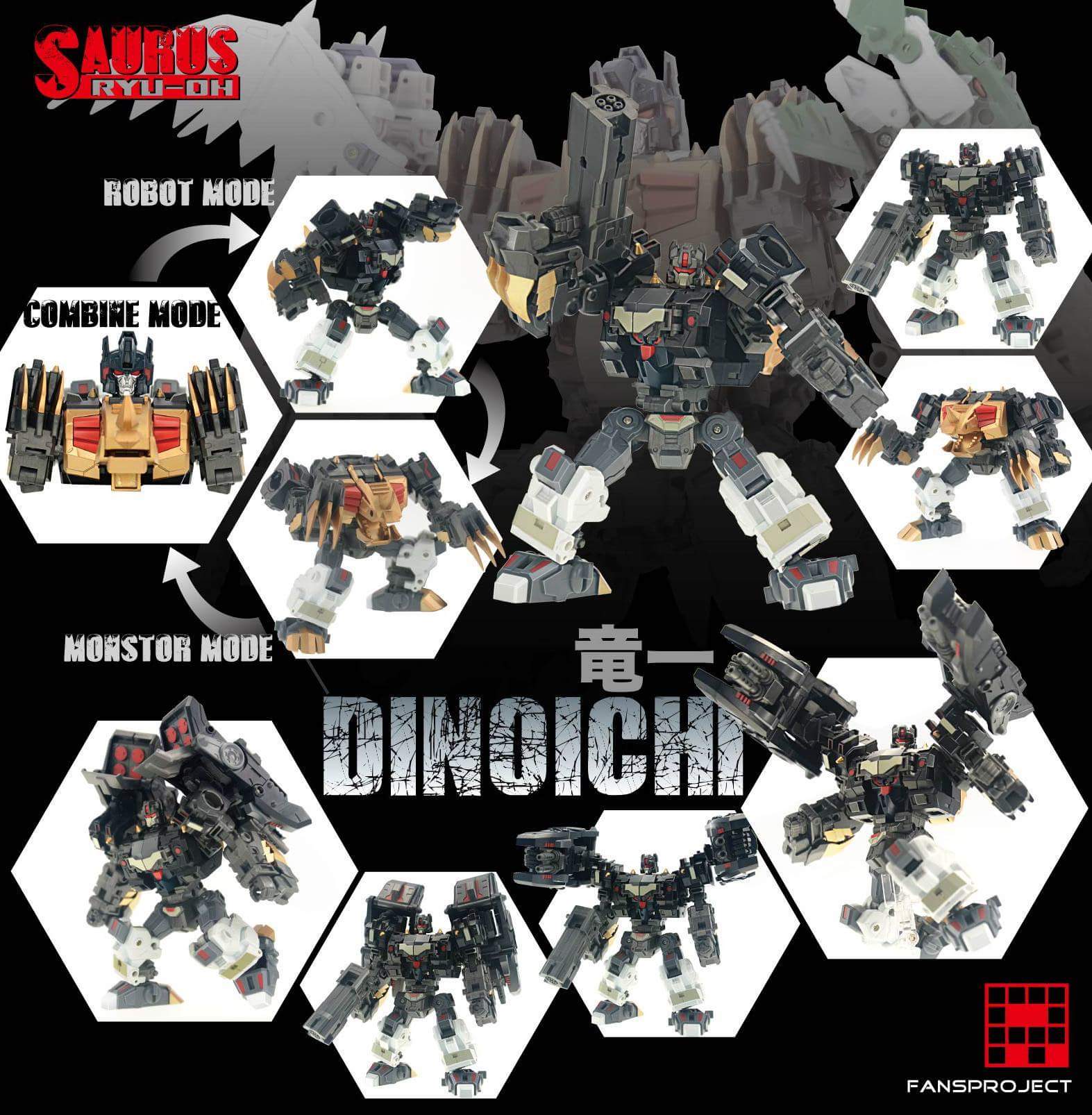 [Combiners Tiers] FANSPROJECT SAURUS RYU-OH aka DINOKING - Sortie 2015-2016 NrWZqq50