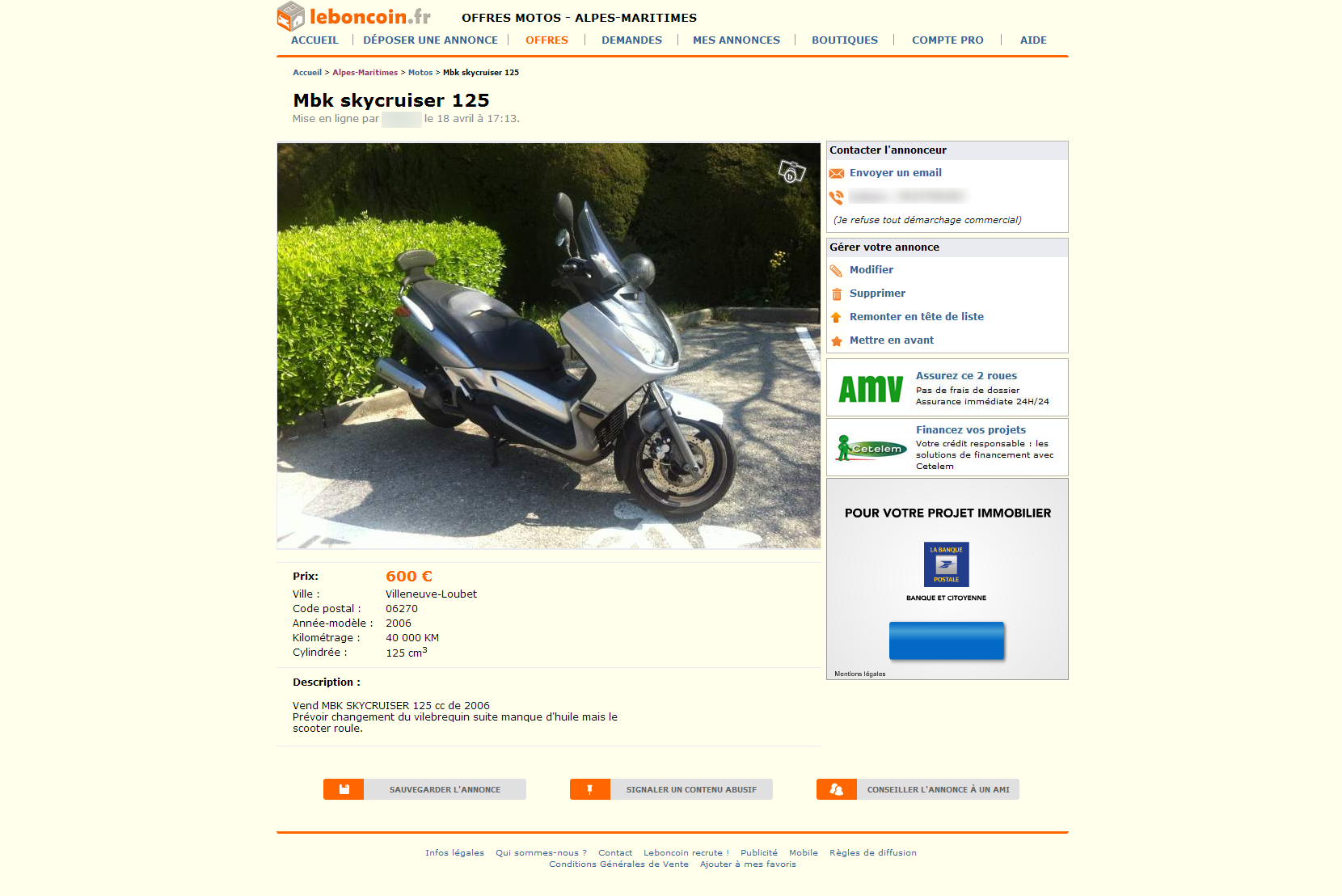 Vend SKYCRUISER 2006 AbfgFpKT